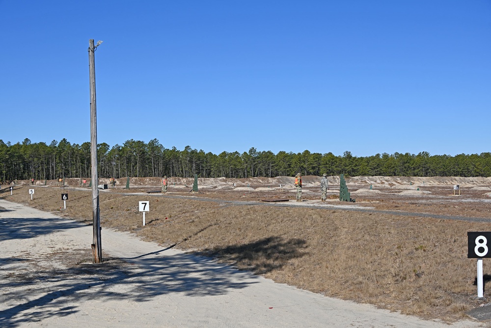 FORT DIX-RANGE 35 HHD, 27th Finance Management Battalion Conducting TABLE VI Qualification Day Fire Stage 1. MARCH 9, 2023