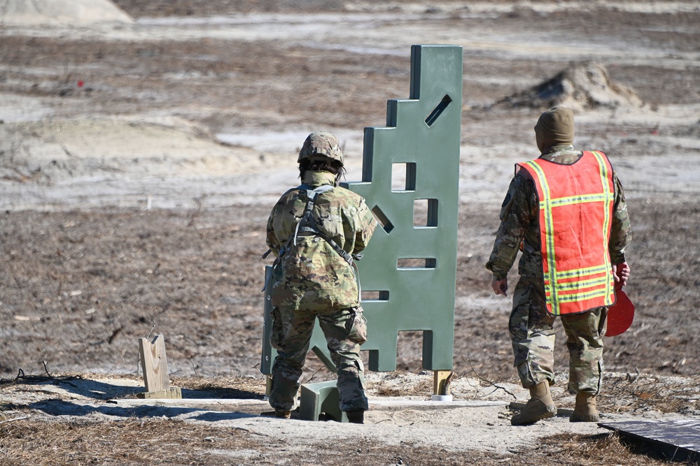 FORT DIX-RANGE 35 HHD, 27th Finance Management Battalion Conducting TABLE VI Qualification Day Fire Stage 1. MARCH 9, 2023