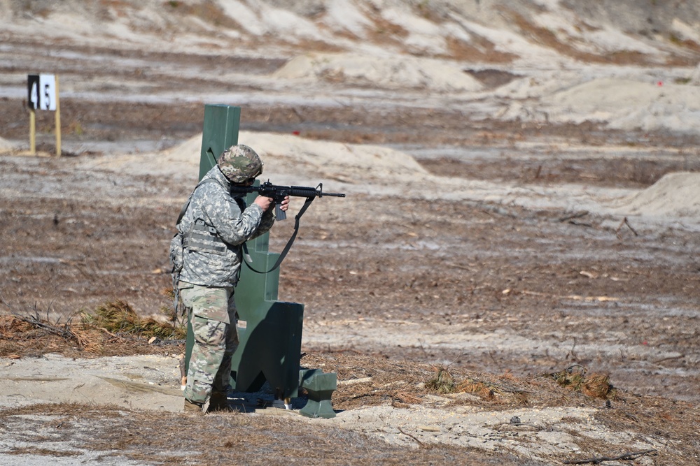 FORT DIX-RANGE 35 HHD, 27th Finance Management Battalion Conducting TABLE VI Qualification Day Fire Stage 1. MARCH 9, 2023