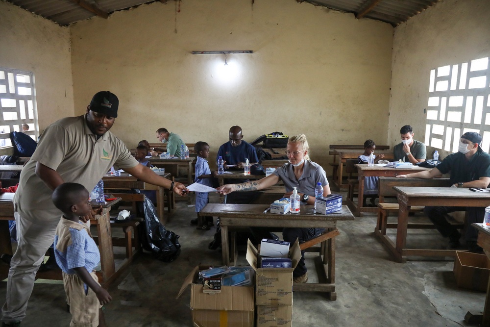 U.S. Army Civil Affairs hosts a dental civic action program at multiple schools during Côte d’Ivoire Flintlock