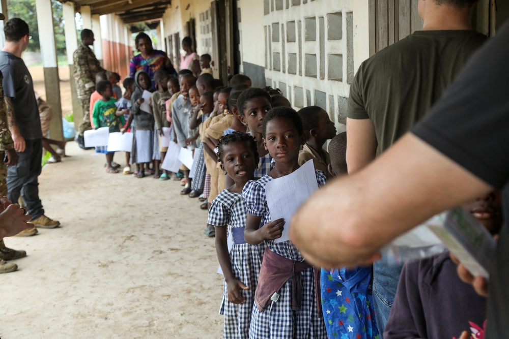 U.S. Army Civil Affairs hosts a dental civic action program at multiple schools during Côte d’Ivoire Flintlock