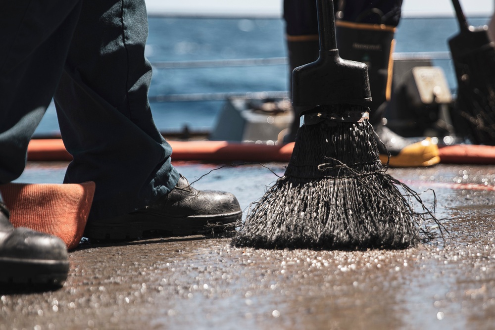 USS McFaul Conducts a Fresh Water Wash-down