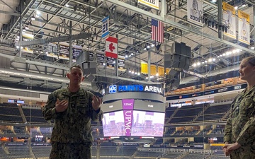 Sailor Reenlists at NHL Arena