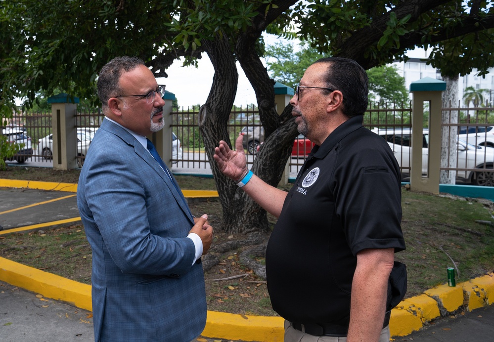 U.S. Department of Education Secretary Miguel Cardona visits School impacted by the Earthquakes