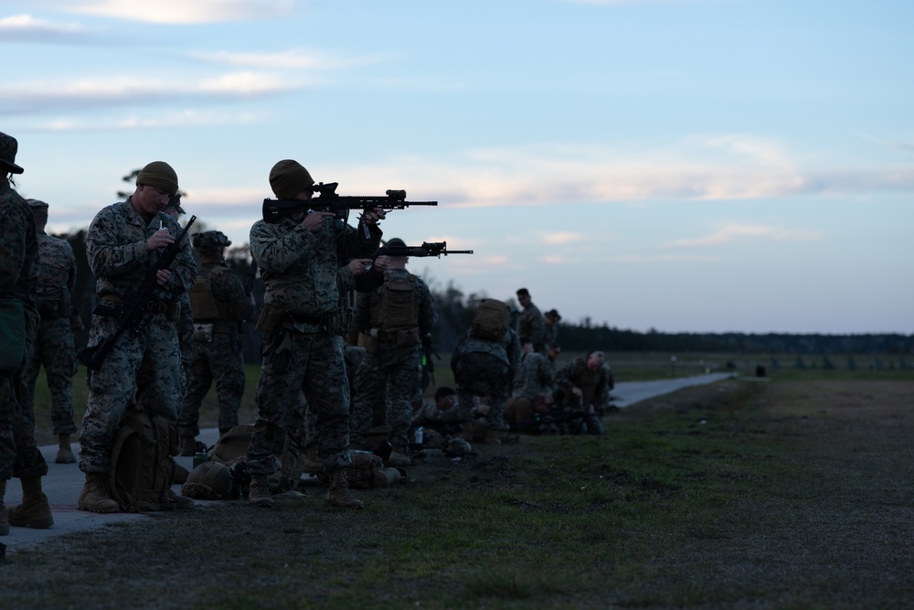 Marines Corps Marksmanship Competition East – Day Six / Night Time Live Fire Drills