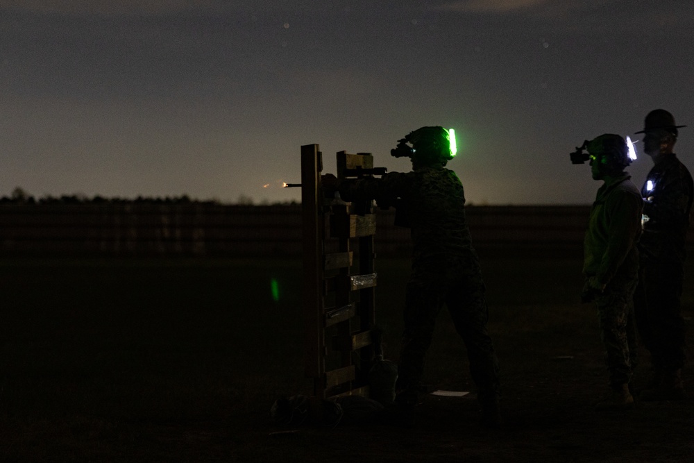 Marines Corps Marksmanship Competition East – Day Six / Night Time Live Fire Drills