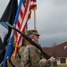 First all Space Force flight member carries guidon, OTS graduation