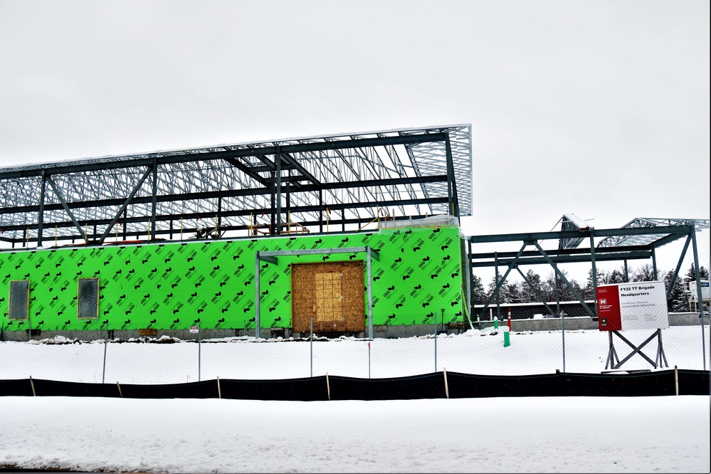 March 2023 construction operations of $11.96 million transient training brigade headquarters at Fort McCoy