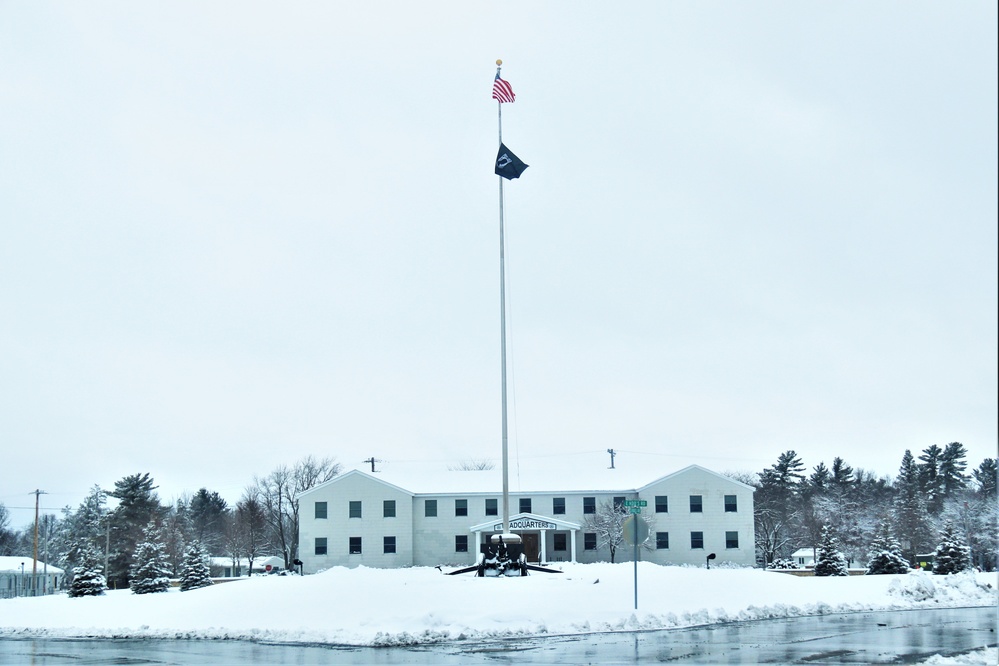 American Flag and Fort McCoy