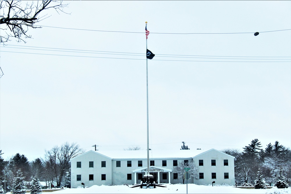 American Flag and Fort McCoy