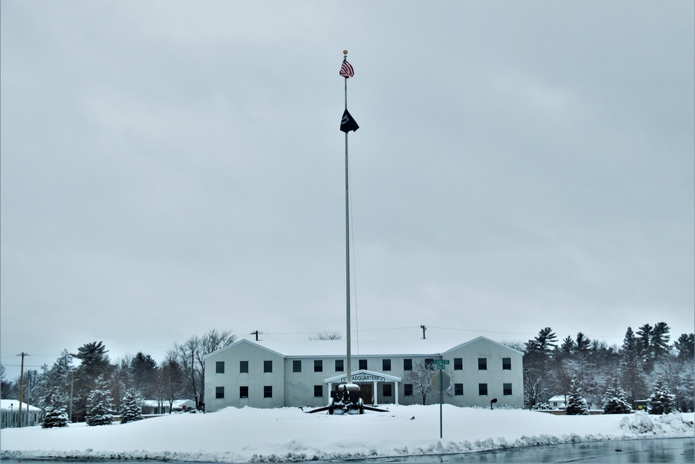 American Flag and Fort McCoy