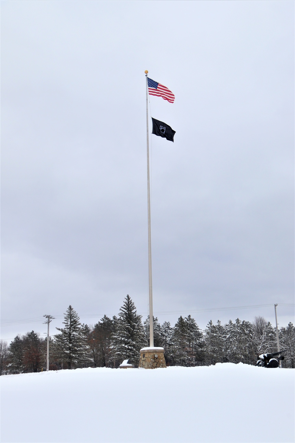 American Flag and Fort McCoy