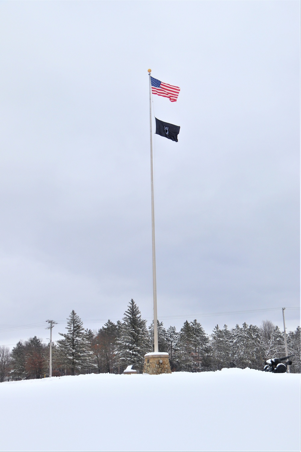 American Flag and Fort McCoy