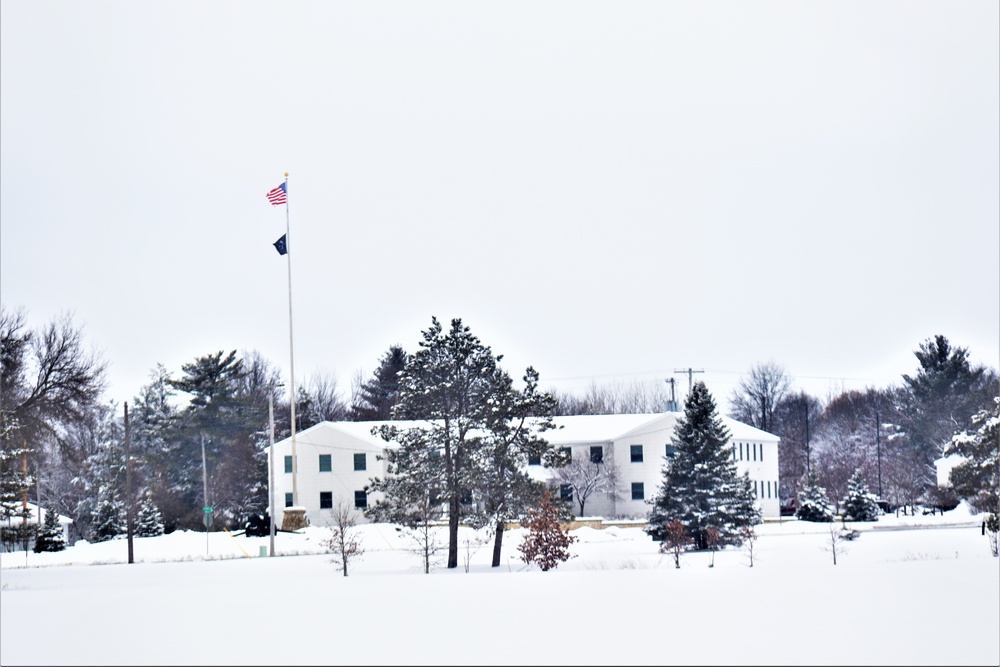 American Flag and Fort McCoy