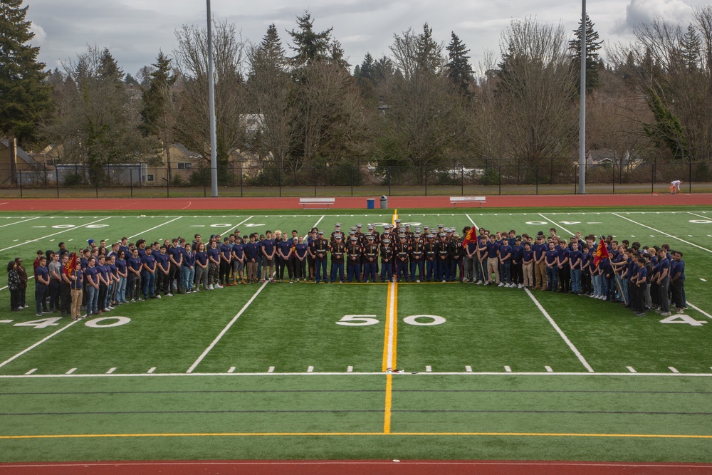 Marine Barracks Washington performs during RS Seattle's Family Day