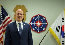 Michael DeFamio, the first civilian Special Agent in Charge of CID Far East Field Office, comes to USAG Humphreys