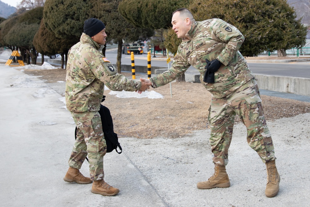 IMCOM Commander &amp; Command Sgt. Maj. Visit Camp Casey