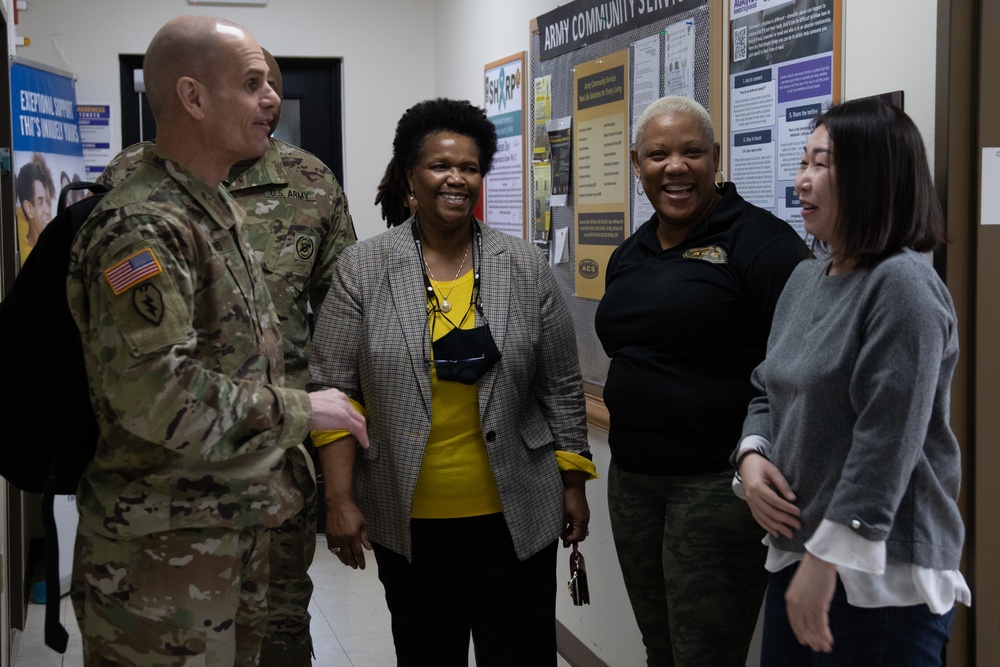 IMCOM Commander &amp; Command Sgt. Maj. Visit Camp Casey