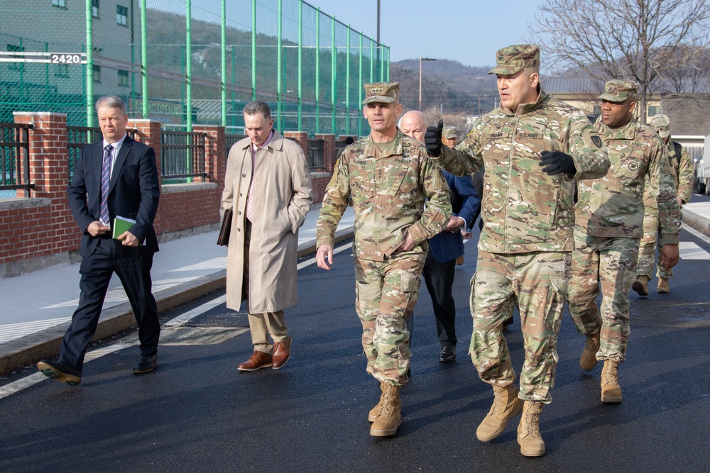 IMCOM Commander &amp; Command Sgt. Maj. Visit Camp Casey