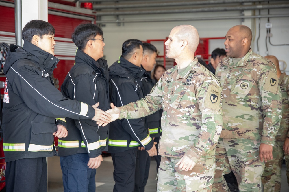 IMCOM Commander &amp; Command Sgt. Maj. Visit Camp Casey