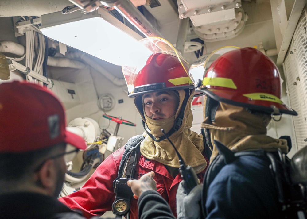 USS Milius (DDG 69) Conducts Emergency Response Drill