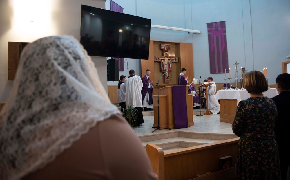 Roman Catholic Archbishop Visits NSA Naples