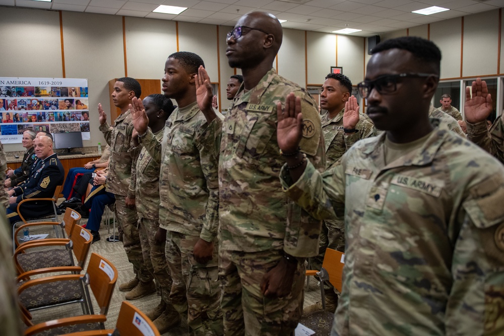 15 Task Force Wolfhound Soldiers became U.S. citizens during naturalization ceremony in Djibouti