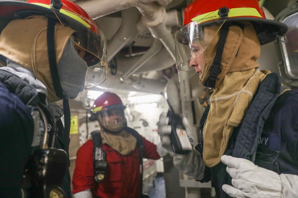 USS Milius (DDG 69) Conducts Emergency Response Drill