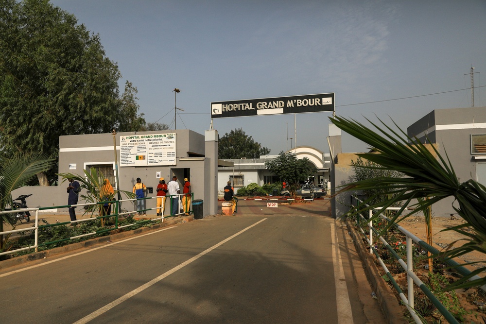 Hopital Grand M'bour Front Gate Welcomes Patients