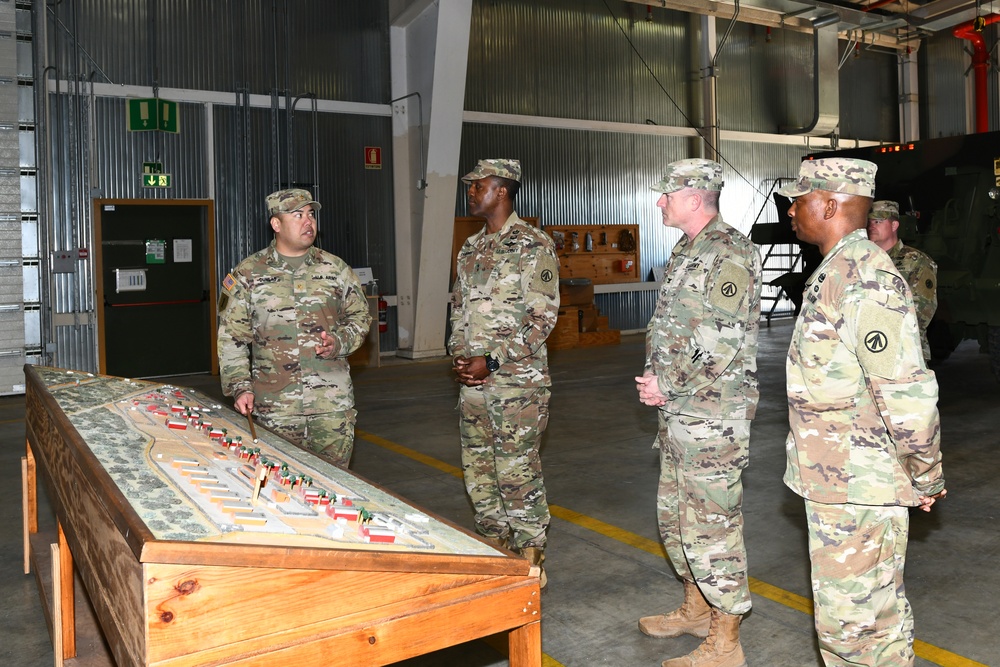 839th Transpotration Battalion, Maj. Gen. Gavin A. Lawrence, visits Camp Darby.