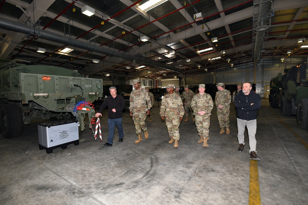 839th Transpotration Battalion, Maj. Gen. Gavin A. Lawrence, visits Camp Darby.