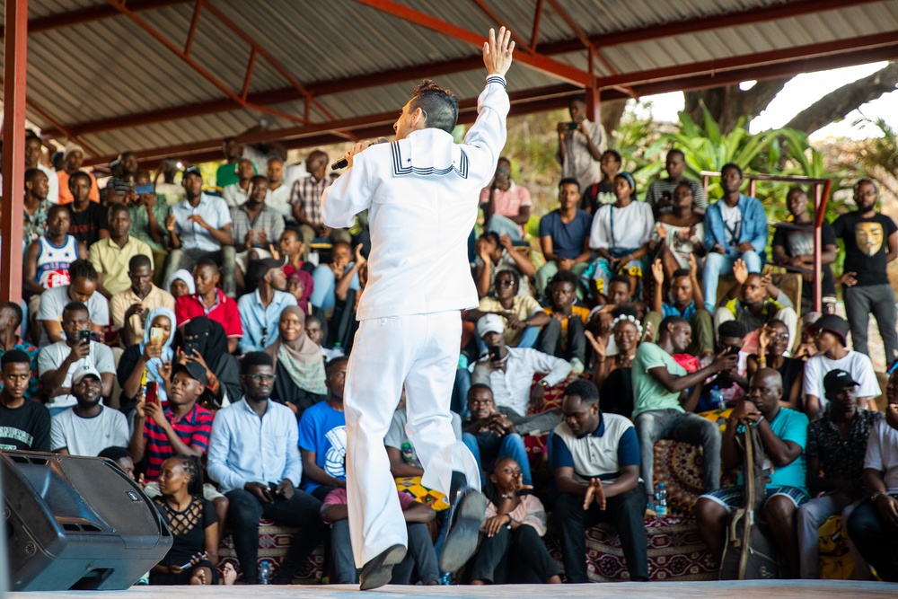 U.S. Naval Forces Europe and Africa Band Performs during Cutlass Express 2023