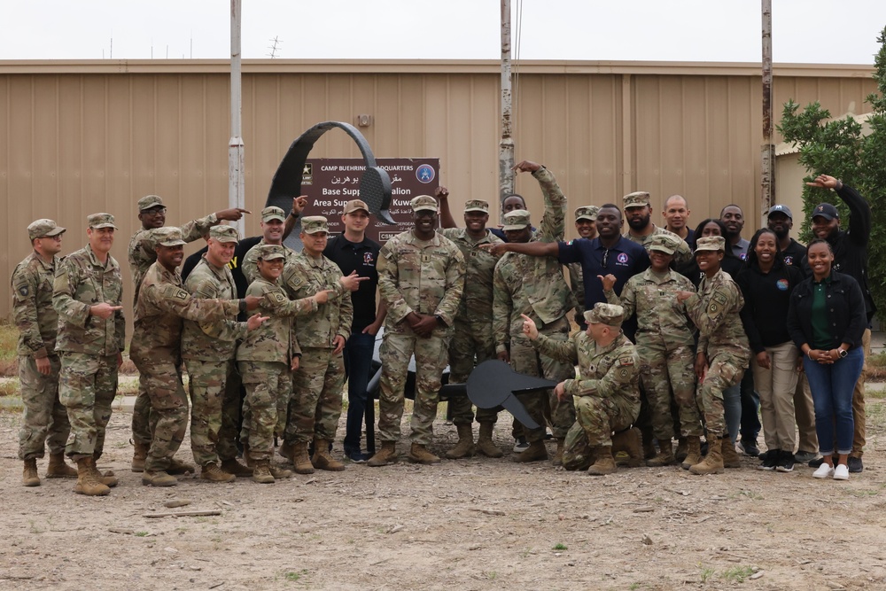 1st Lt. Dantrell Maeweather promotes at Camp Buehring, March, 2023
