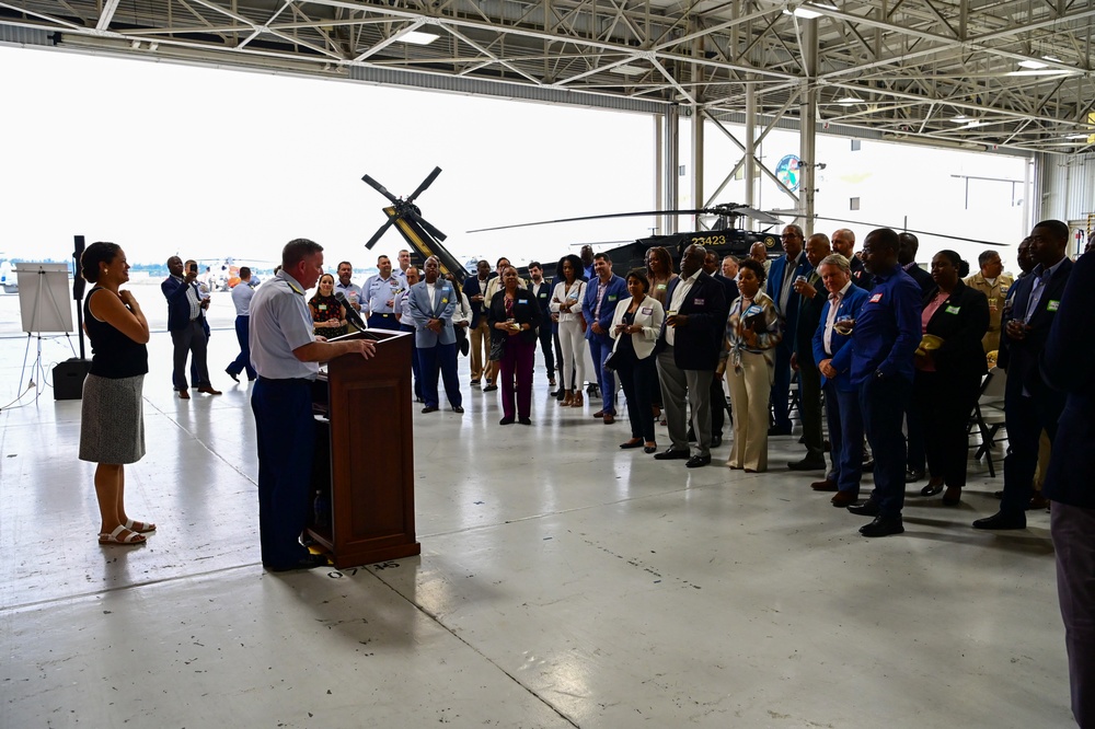 Coast Guard Air Station Miami hosts Northern Caribbean Security Summit reception