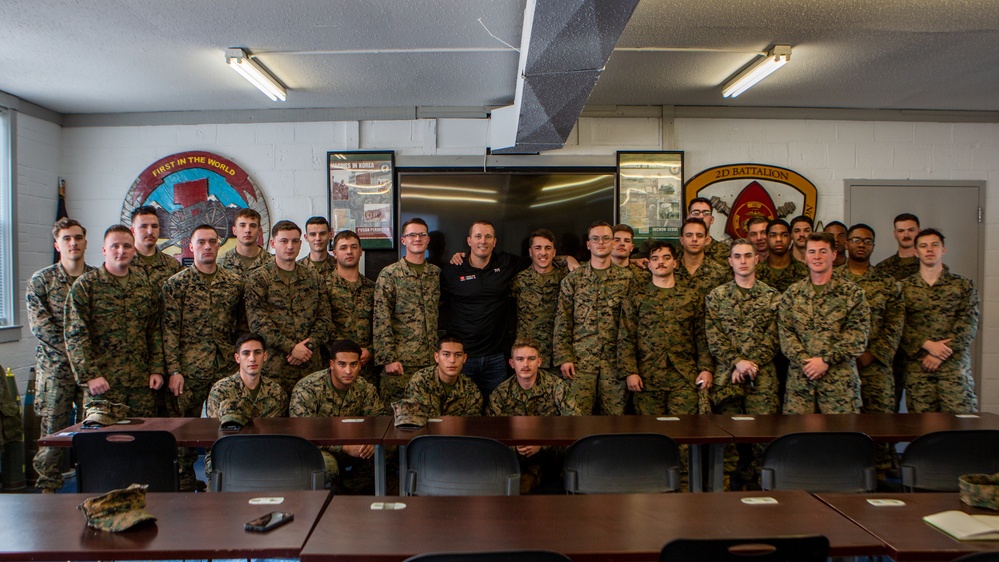 Medal of Honor Recipient Dakota Myers visits MCB Camp Lejeune and MCAS New River