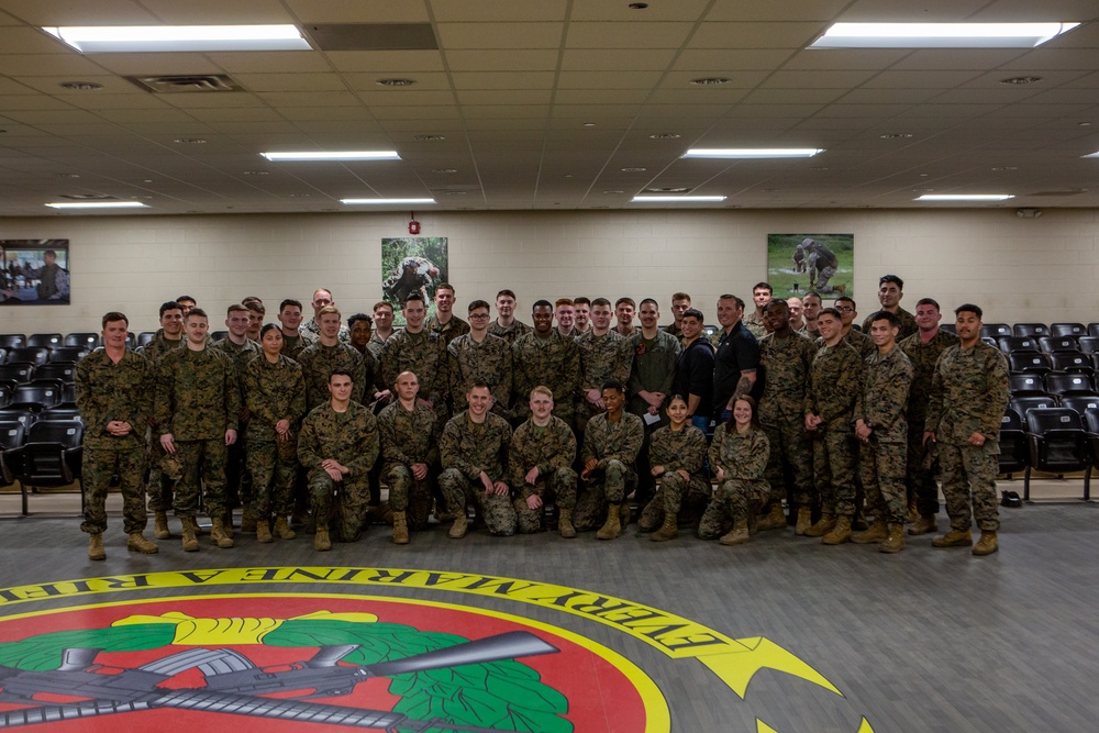 Medal of Honor Recipient Dakota Myers visits MCB Camp Lejeune and MCAS New River