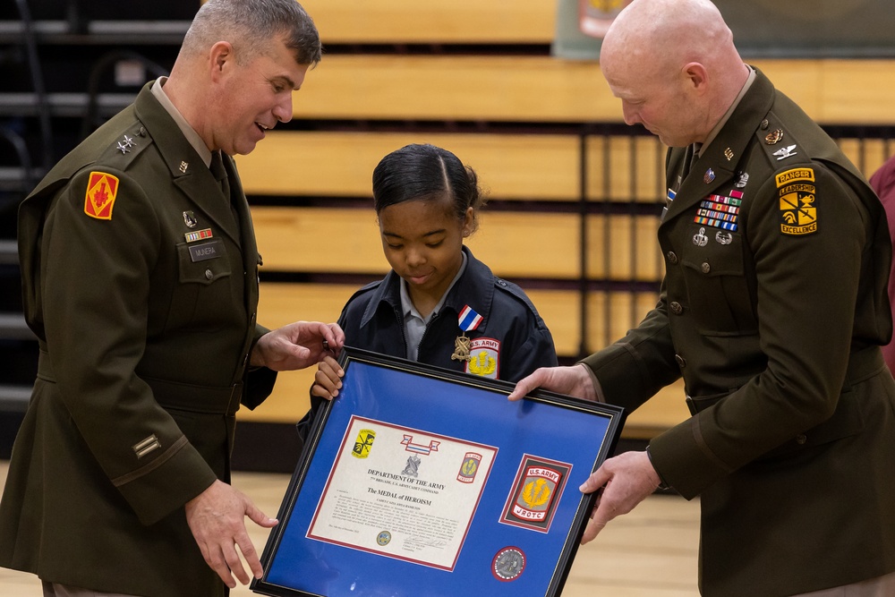 DVIDS Images Army JROTC Cadet C Azia Hamilton Medal Of Heroism