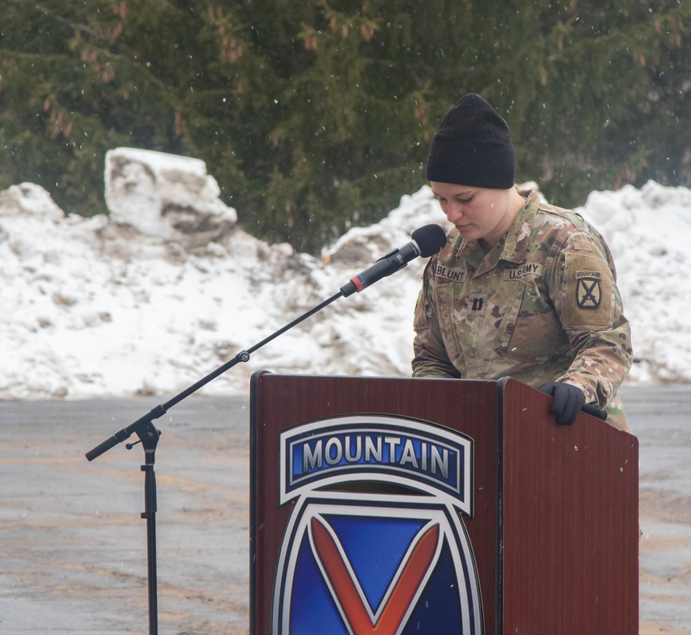 10th Mountain Division HHBN Holds Casing Ceremony