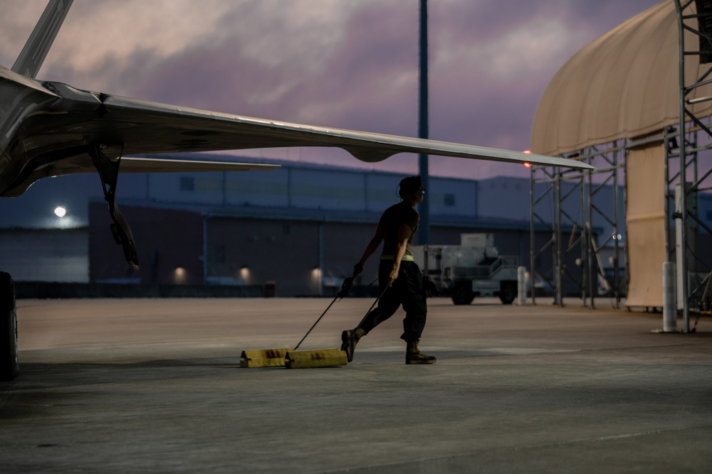 325th Fighter Wing F-22 Raptor Night Flying