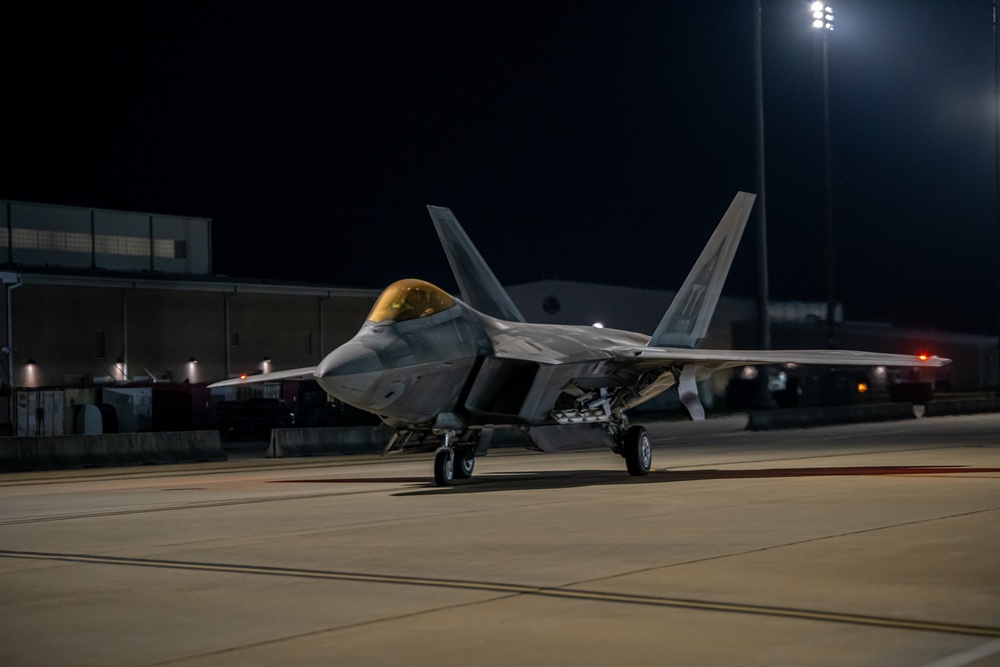 325th Fighter Wing F-22 Raptor Night Flying