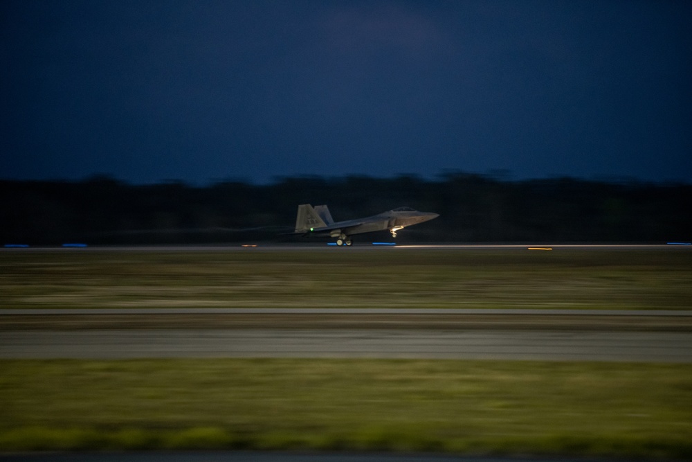 325th Fighter Wing F-22 Raptor Night Flying