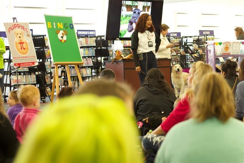 Puppies &amp; Pi(e) wags the tail of story time participants