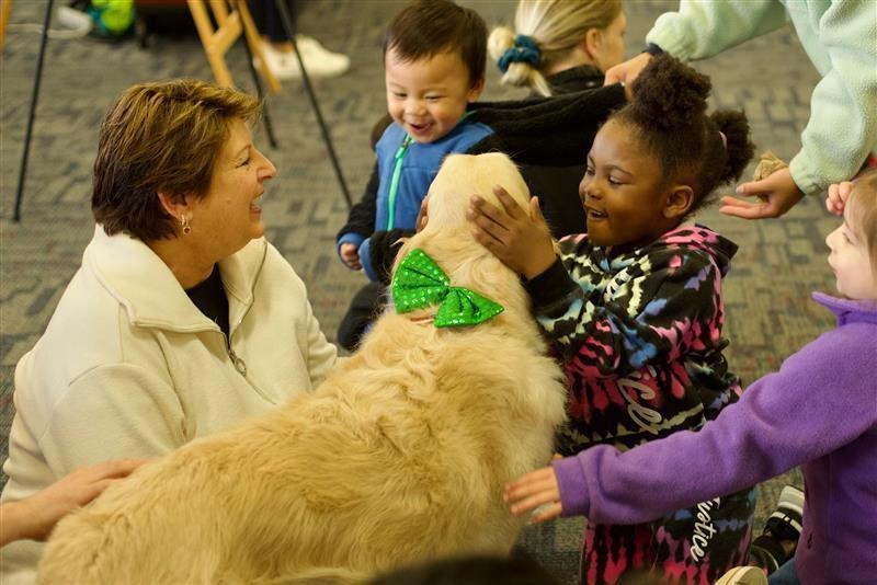 Puppies &amp; Pi(e) wags the tail of story time participants