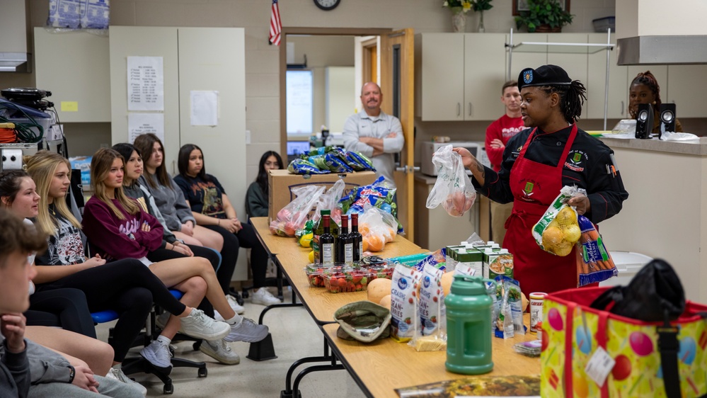 More Than Food: 1st Infantry Division Culinary Specialists Cook For Springfield High School Students