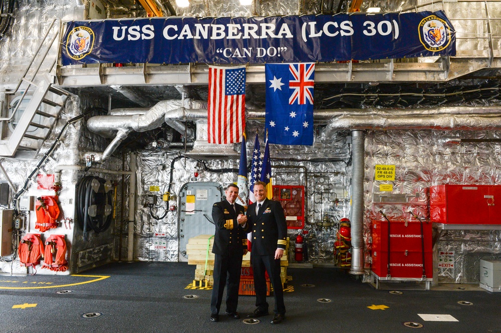 Royal Australian Navy Chief of Naval Operations Visits USS Canberra (LCS 30)