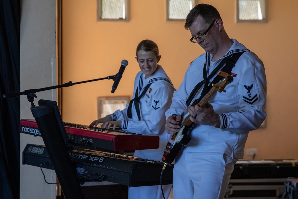 U.S. Naval Forces Europe and Africa Band Performs during Cutlass Express 2023