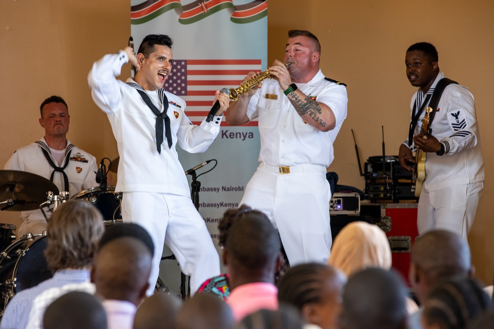 U.S. Naval Forces Europe and Africa Band Performs during Cutlass Express 2023