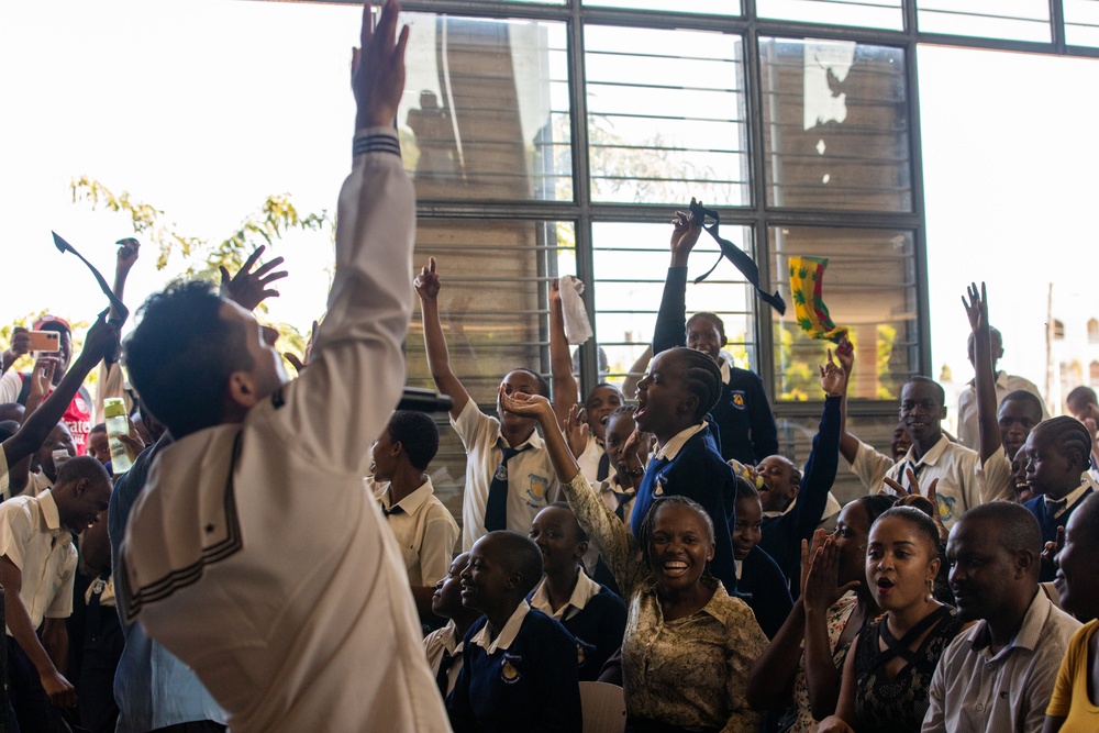 U.S. Naval Forces Europe and Africa Band Performs during Cutlass Express 2023