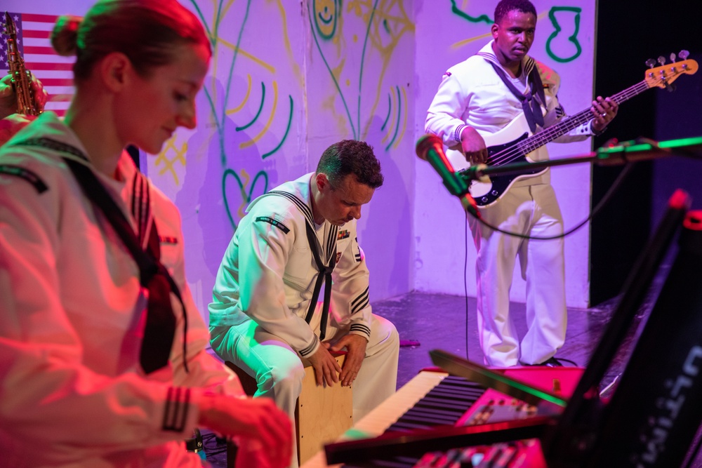 U.S. Naval Forces Europe and Africa Band Performs during Cutlass Express 2023