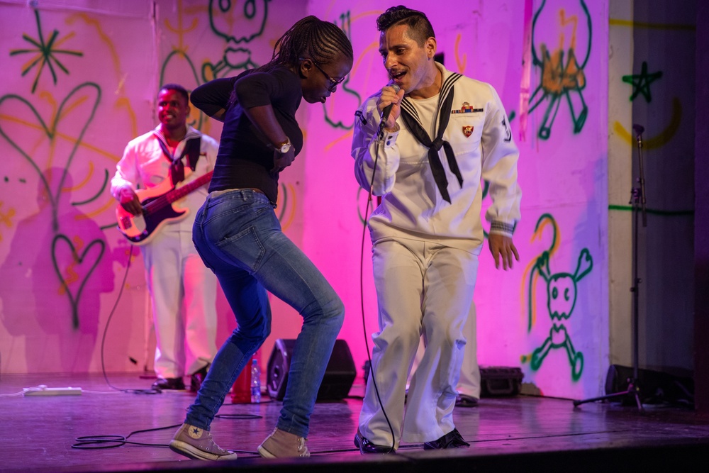 U.S. Naval Forces Europe and Africa Band Performs during Cutlass Express 2023